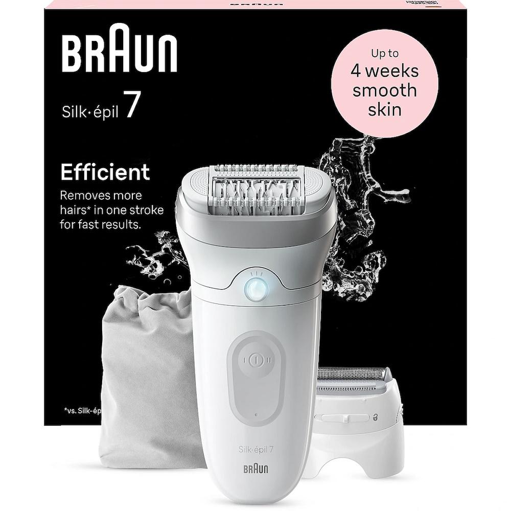 Braun Silk‑épil 7 SE7‑041 epilator – trådløs, sølv/hvid/grå