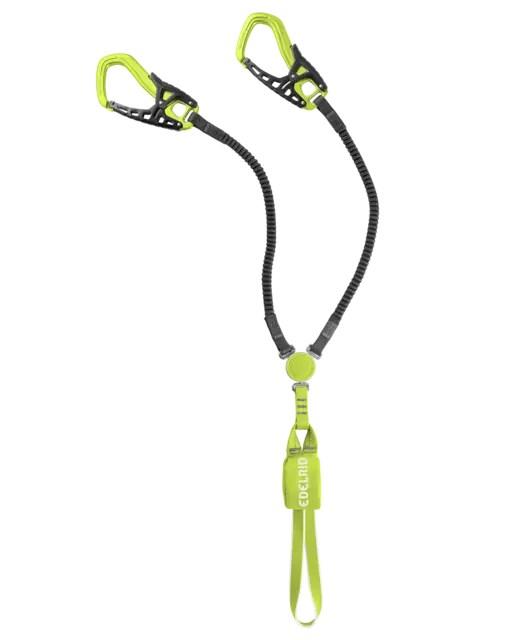 Edelrid Cable Comfort Tri - falddæmpende Y-slynge til klatring (grøn/sort) billede
