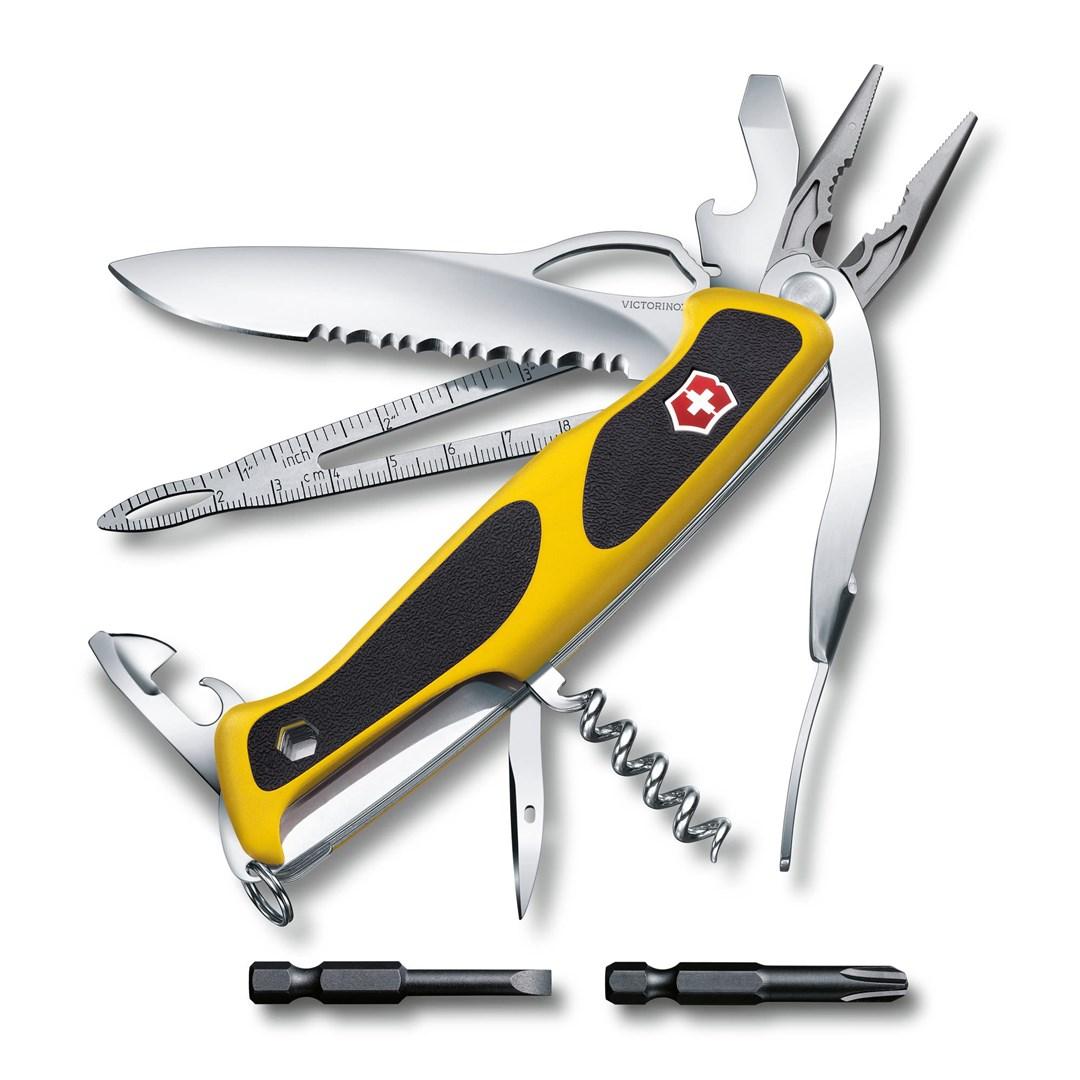 Victorinox Ranger Grip Boatsman lommekniv - gul/sort billede