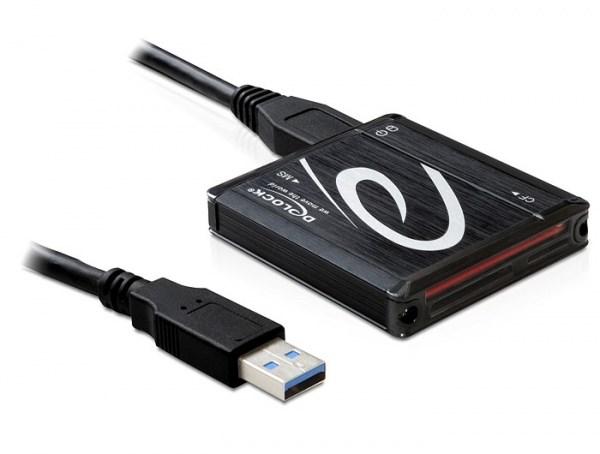 DELOCK USB 3.0 alt-i-én kortlæser - USB 3.2 Gen 1, sort billede