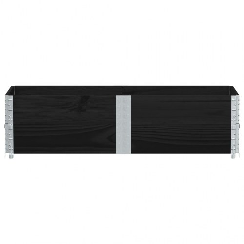 Plantekasse 150 x 50 cm i massivt fyrretræ - sort