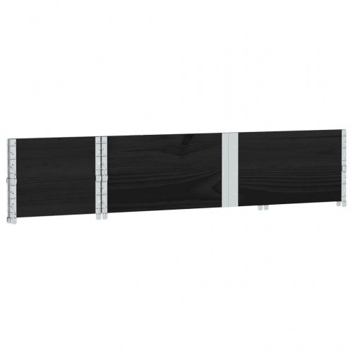 Plantekasse 150 x 50 cm i massivt fyrretræ - sort