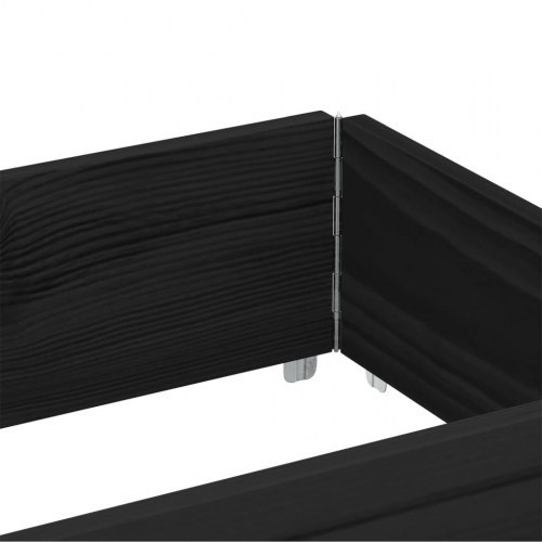 Plantekasse 150 x 50 cm i massivt fyrretræ - sort