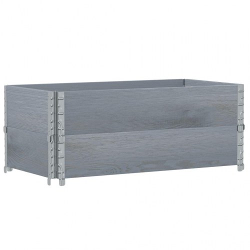 Plantekasse i massivt fyrretræ 100 x 50 cm - grå