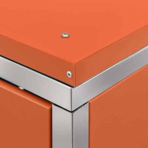 Dobbelt skraldespandsskjuler 138x77,5x112,5 cm rustfrit stål