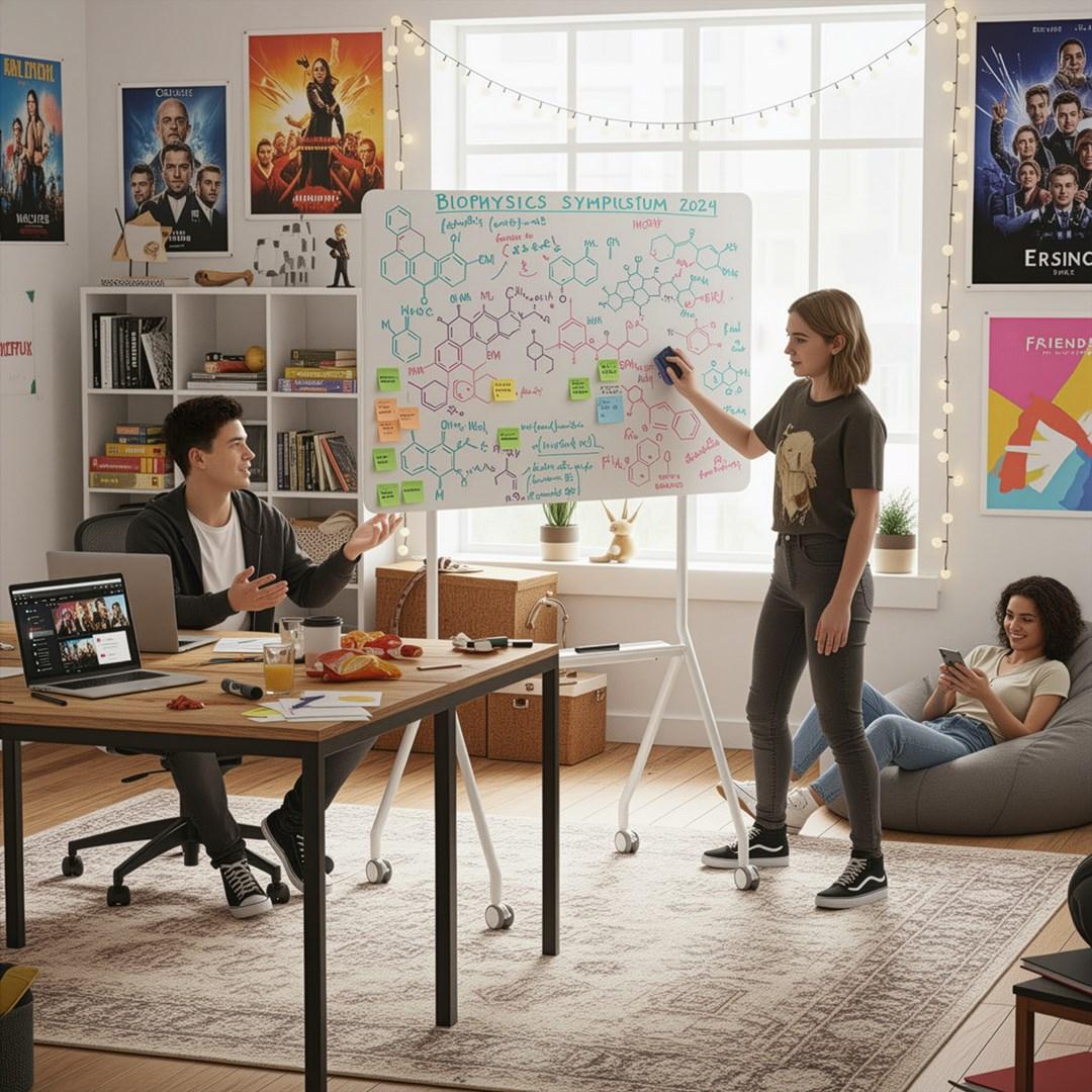 Ergo Office ER-306 mobil whiteboard – horisontal, hvid, enkeltsidet med hylde, 119 × 79 cm billede