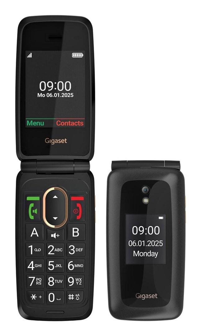 Gigaset GL795 klaptelefon 2,8" 4G - sort seniortelefon