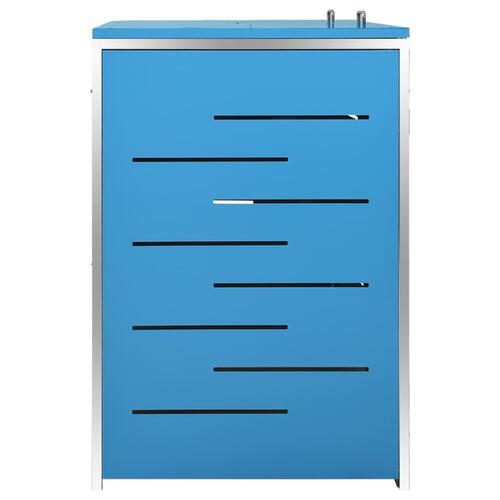 Dobbelt skraldespandsskjuler 138x77,5x112,5 cm rustfrit stål