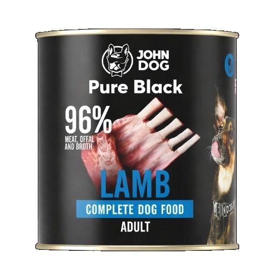 JOHN DOG Pure Black Lamb vådfoder til hund – 800 g billede