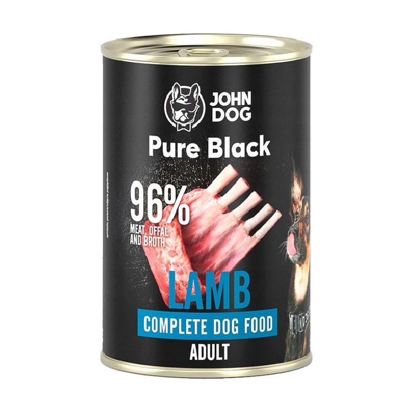 JOHN DOG Pure Black Lamb vådfoder til hund – 400 g billede