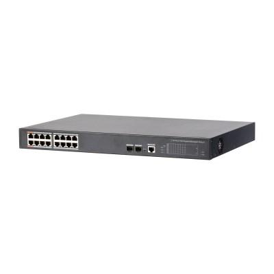 Dahua PFS4218-16GT-240 administreret Gigabit PoE switch - 16 porte, sort billede