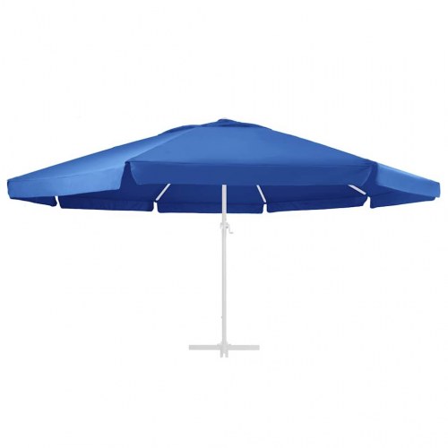 Parasoldug 610 cm - azurblå udskiftningsdug til haveparasol