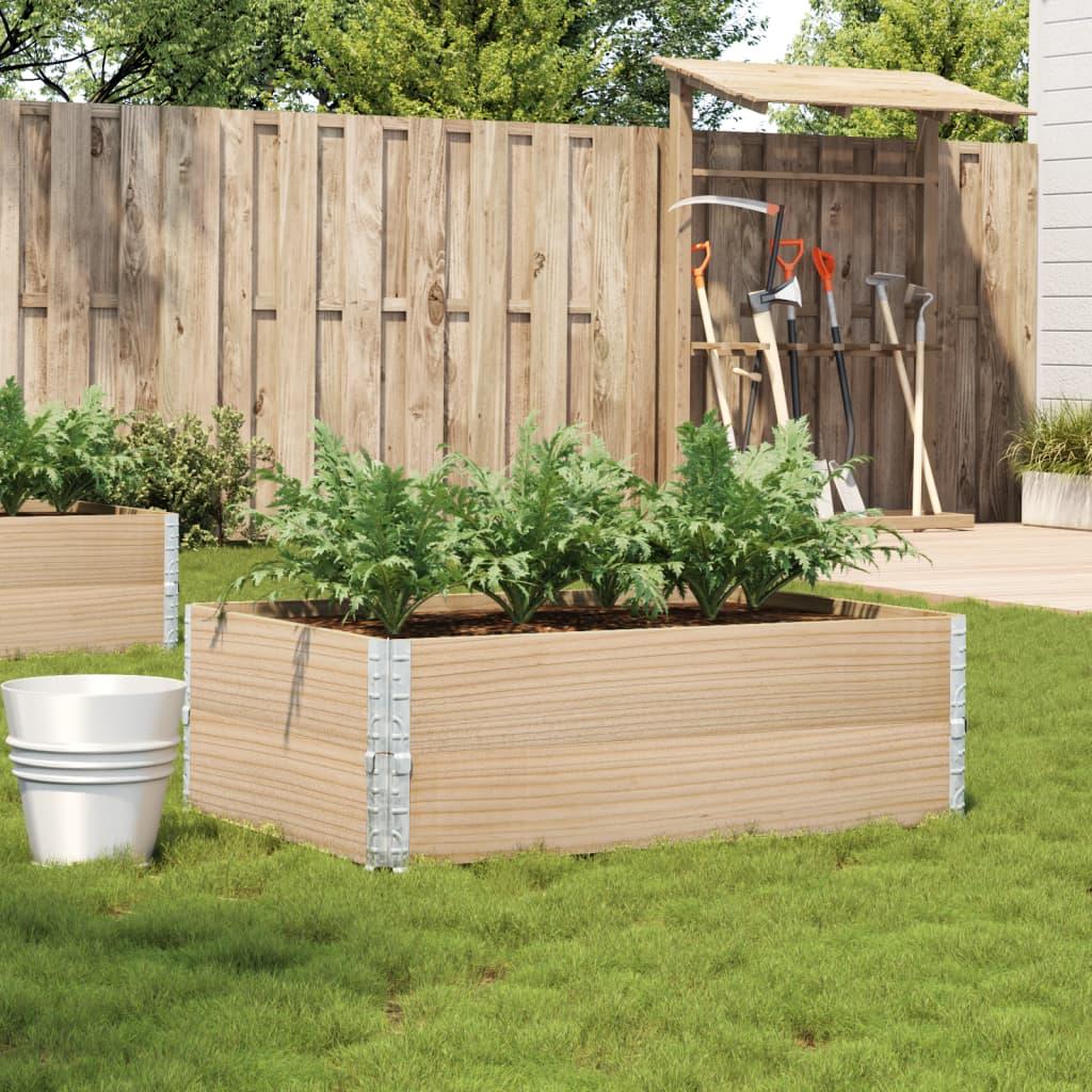 Plantekasse 120x80 cm massivt fyrretræ billede