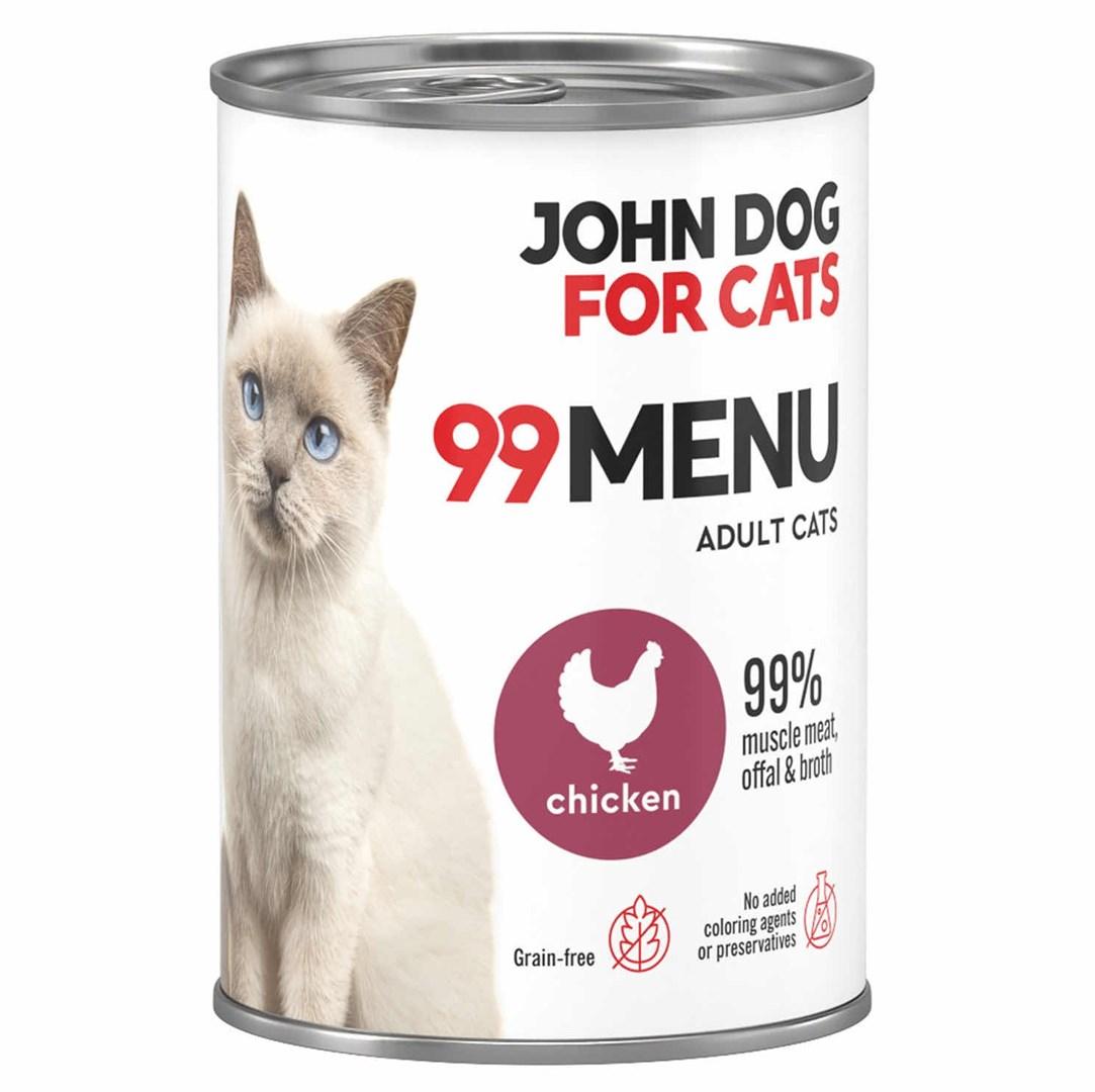 JOHN DOG 99 Menu Kylling - vådfoder til kat, 400 g billede