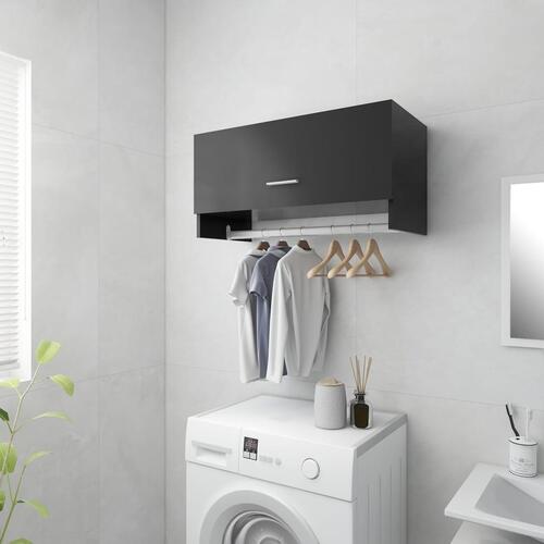Garderobe 70x32,5x35 cm spånplade grå