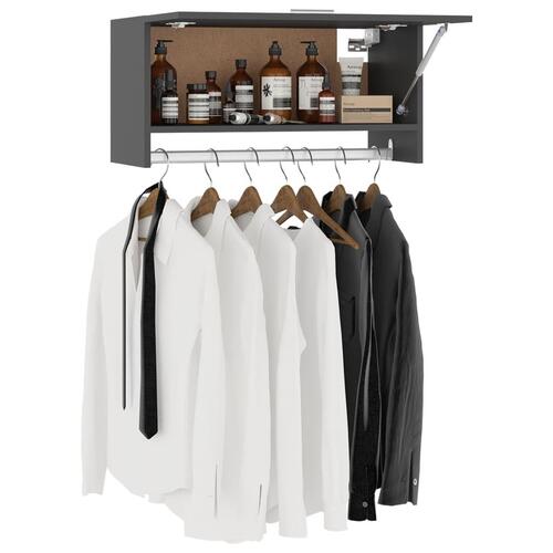 Garderobe 70x32,5x35 cm spånplade grå