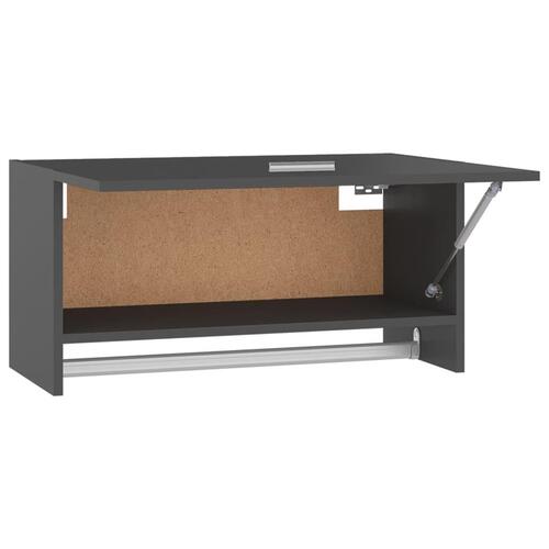 Garderobe 70x32,5x35 cm spånplade grå