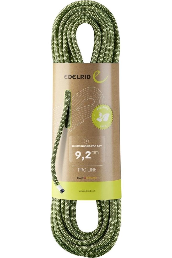 Klatrereb 9,2 mm 70 m - Hummingbird Eco Dry, night/citrus, Edelrid billede