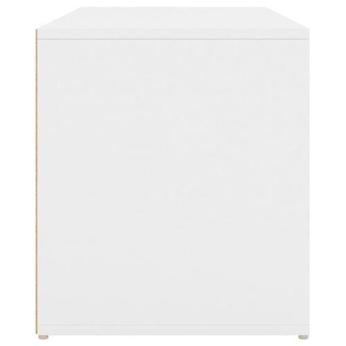 Entrébænk 80x40x45 cm konstrueret træ hvid