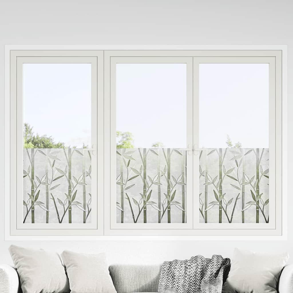 Vinduesfolie 2 stk. med bambusmønster i matteret PVC 60 x 500 cm