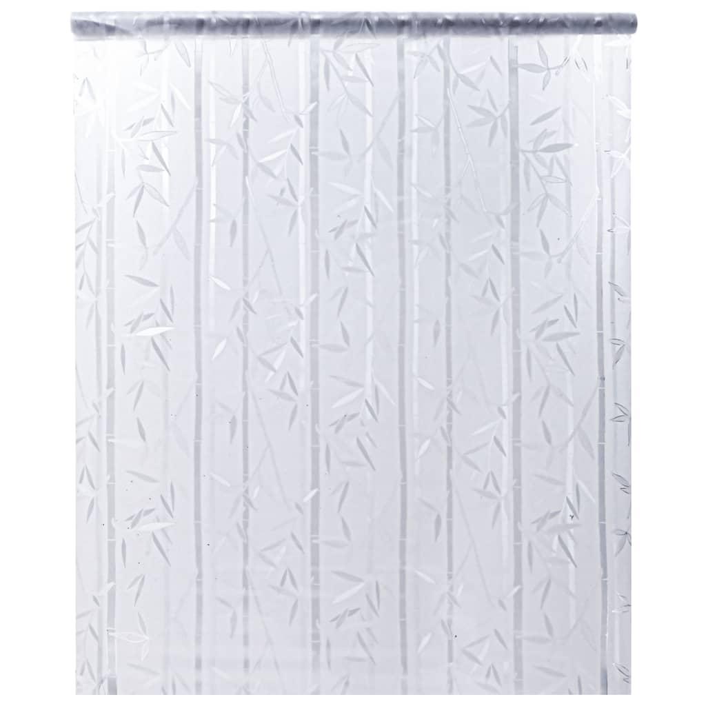 Vinduesfolie 90x500 cm PVC bambusmønster matteret billede