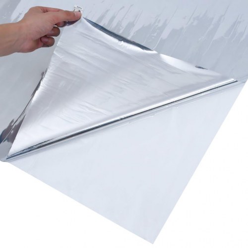 Solfilm til vinduer 90 x 500 cm - sølvfarvet