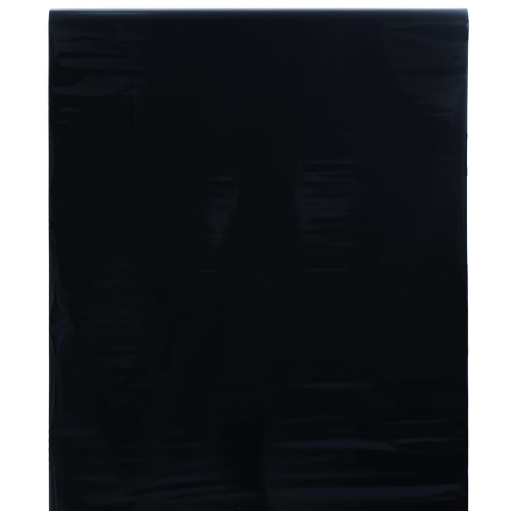 Vinduesfolie 90x2000 cm statisk PVC matteret sort billede