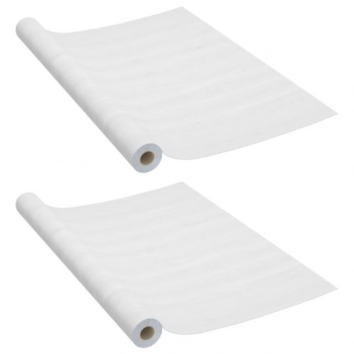 Selvklæbende møbelfolie 2 stk. - 500 × 90 cm PVC, hvidt træ