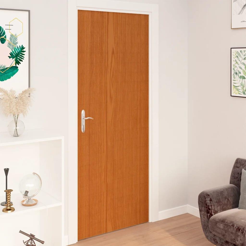 Selvklæbende dørfolie 4 stk. 210x90 cm PVC lyst egetræ billede