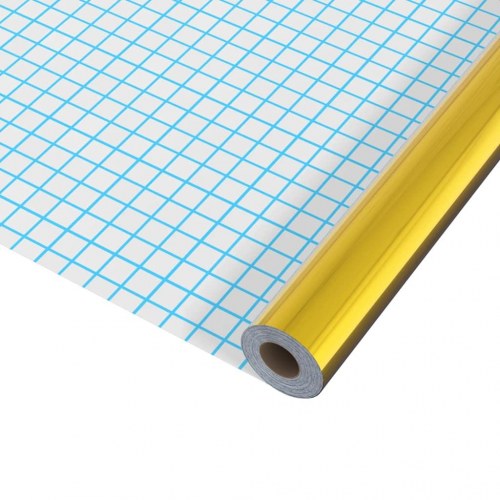 Selvklæbende møbelfolie 500×90 cm - PVC, højglans guld
