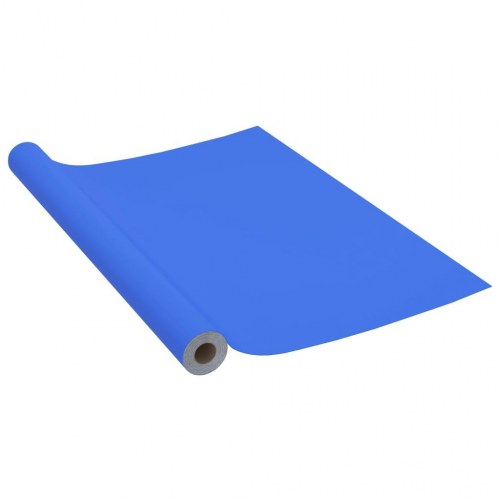 Selvklæbende folie til møbler - PVC, blå højglans, 500 × 90 cm