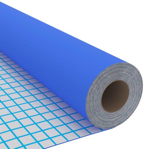 Selvklæbende folie til møbler - PVC, blå højglans, 500 × 90 cm