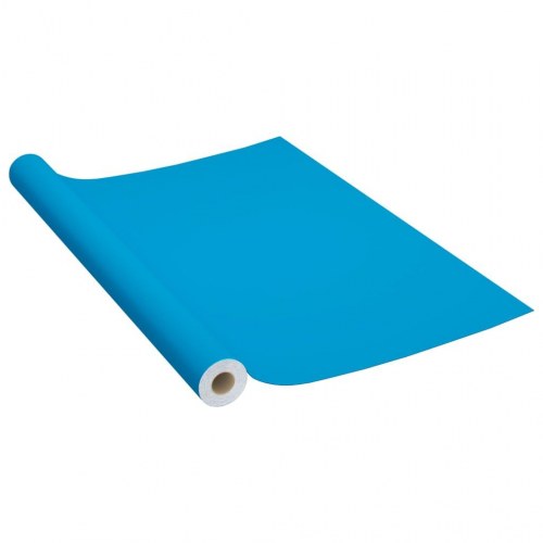 Selvklæbende folie til møbler 500 × 90 cm - PVC, azurblå