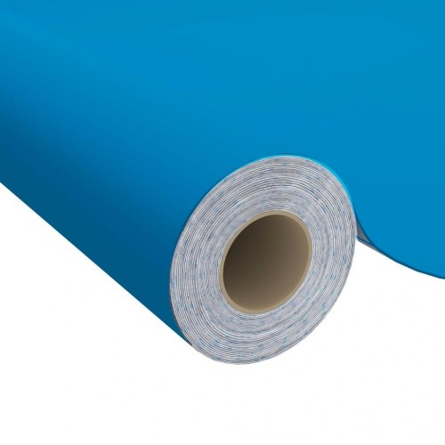 Selvklæbende folie til møbler 500 × 90 cm - PVC, azurblå
