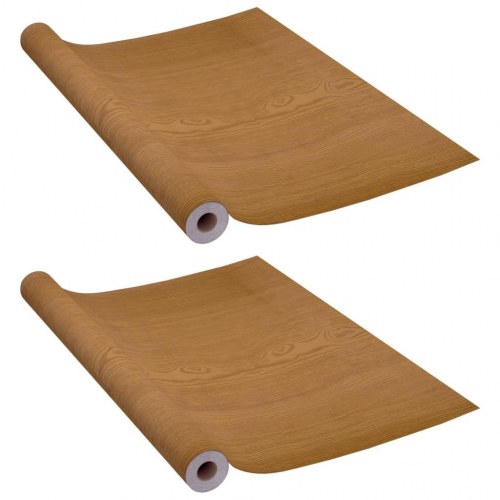 Selvklæbende folie til døre 2 stk. 210x90 cm PVC lys eg