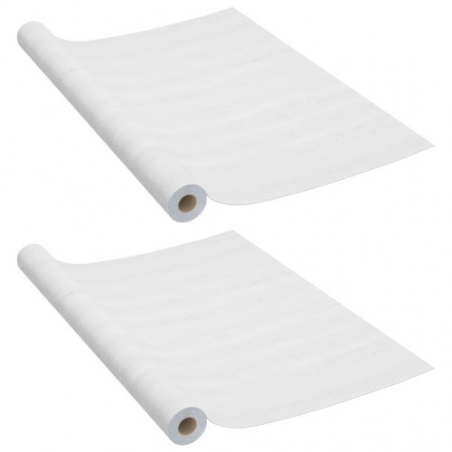 Selvklæbende folie til døre 2 stk. 210x90 cm PVC hvidt træ
