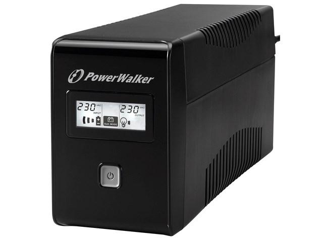 PowerWalker VI 650 LCD - Line-interactive UPS 650 VA (360 W) med LCD billede