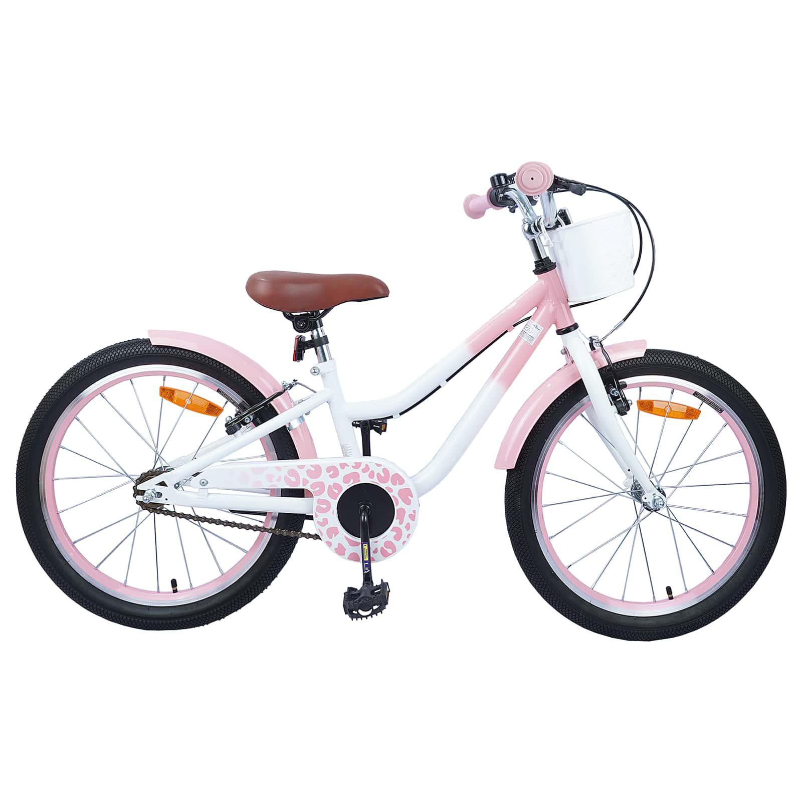 Børnecykel 18 tommer til 5-7 år gammel Lys pink billede