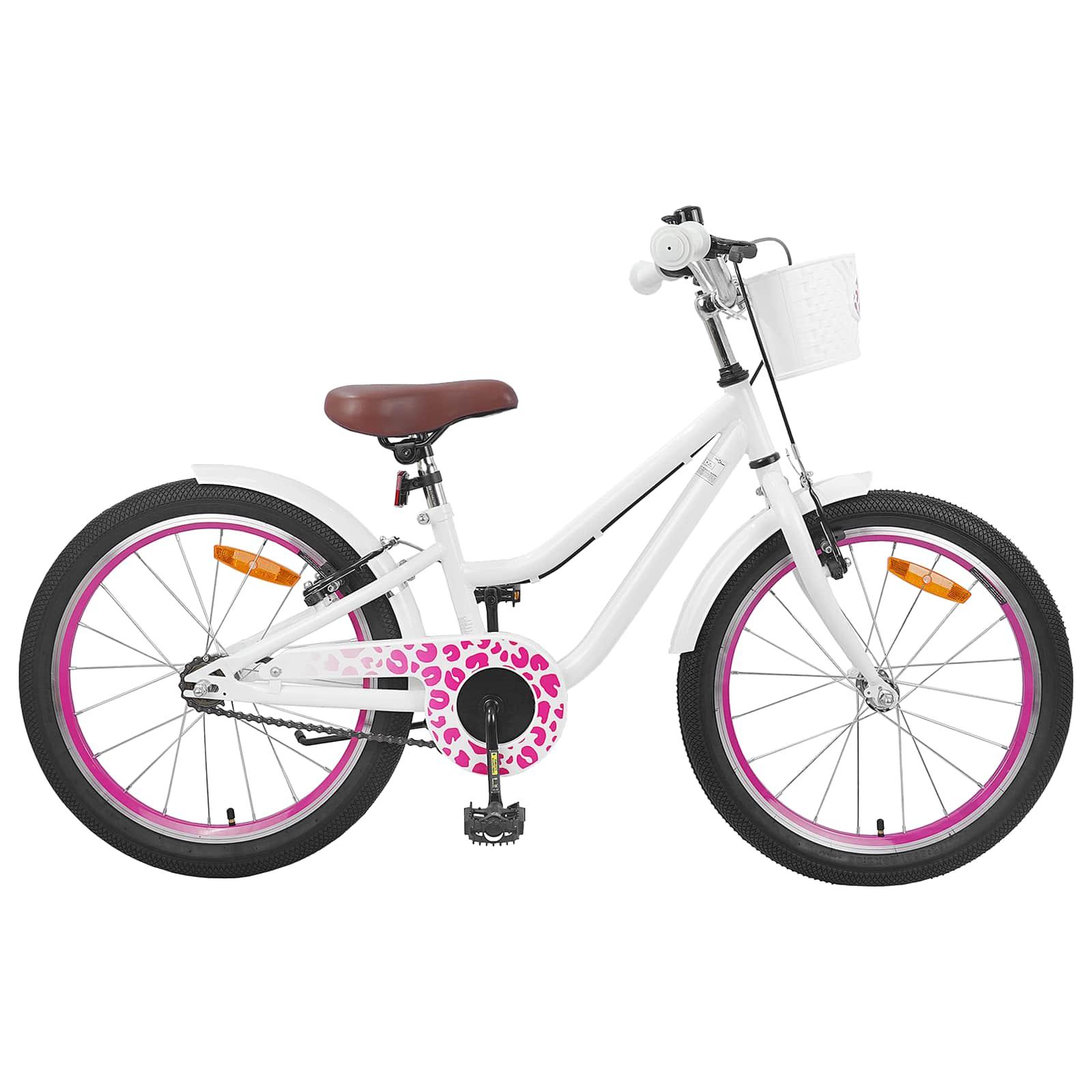 Børnecykel 18 tommer til 5-7 år gammel Hvid billede