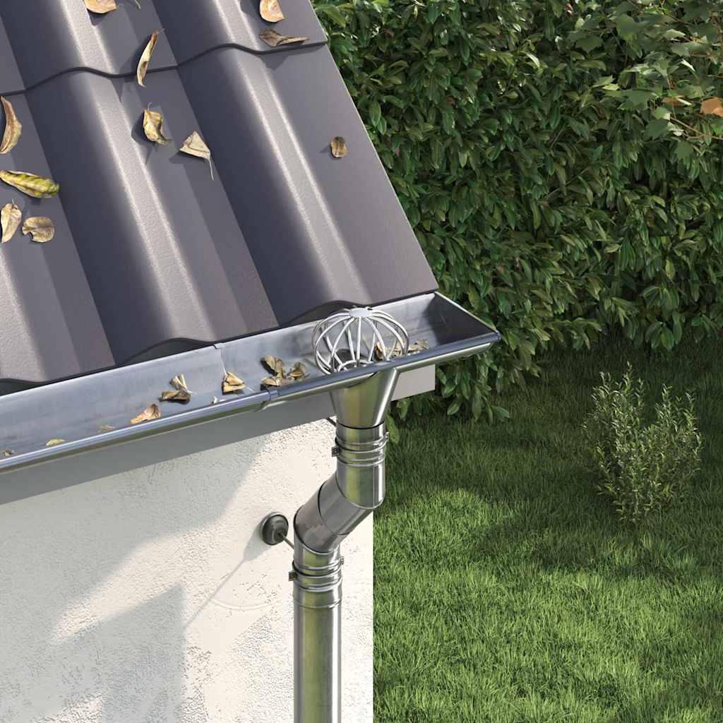 Tagrende bladbeskytter 2 stk Sølv 50 mm Rustfrit stål billede