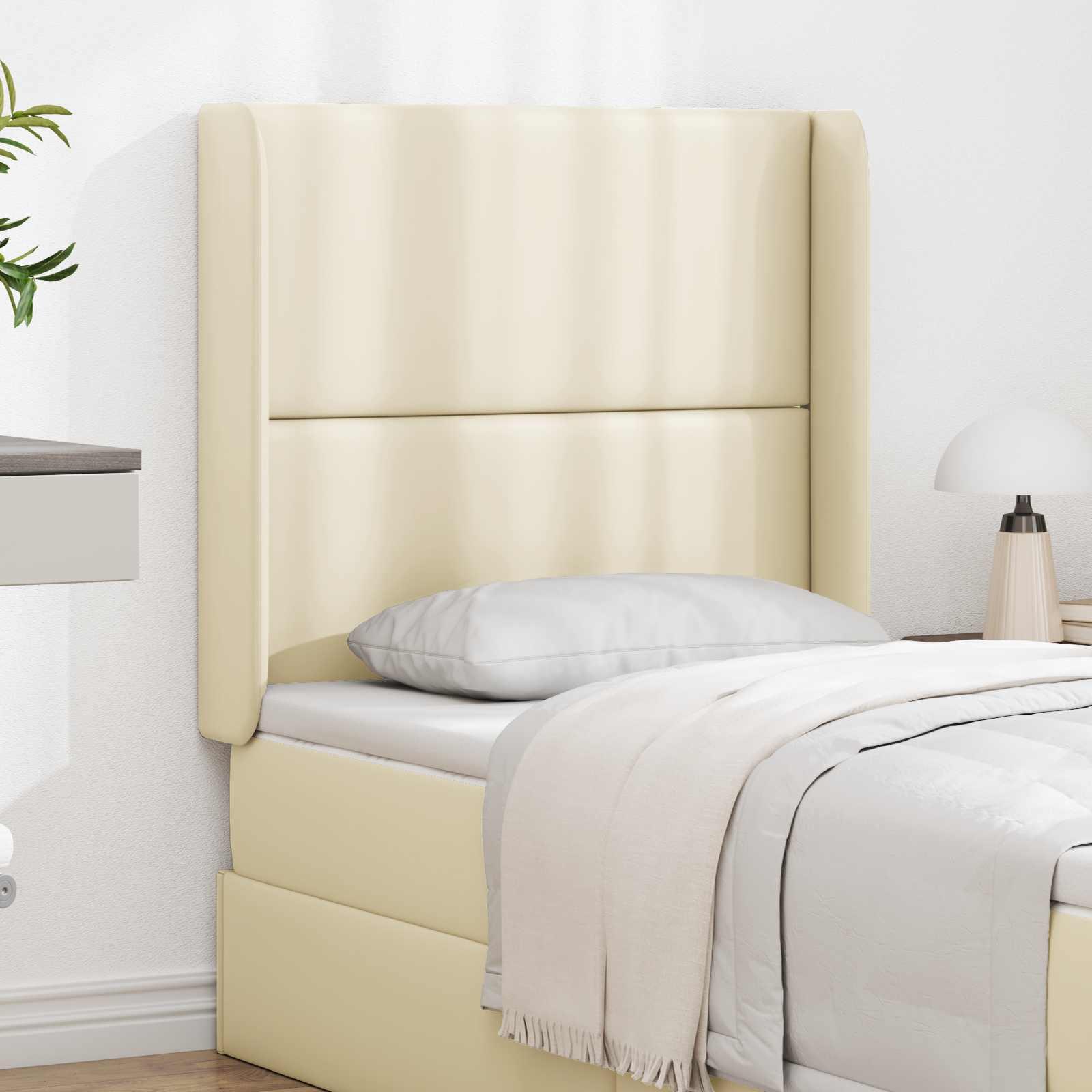 Hovedgærdeøre Creme 80 x 16 x 4 cm PVC billede