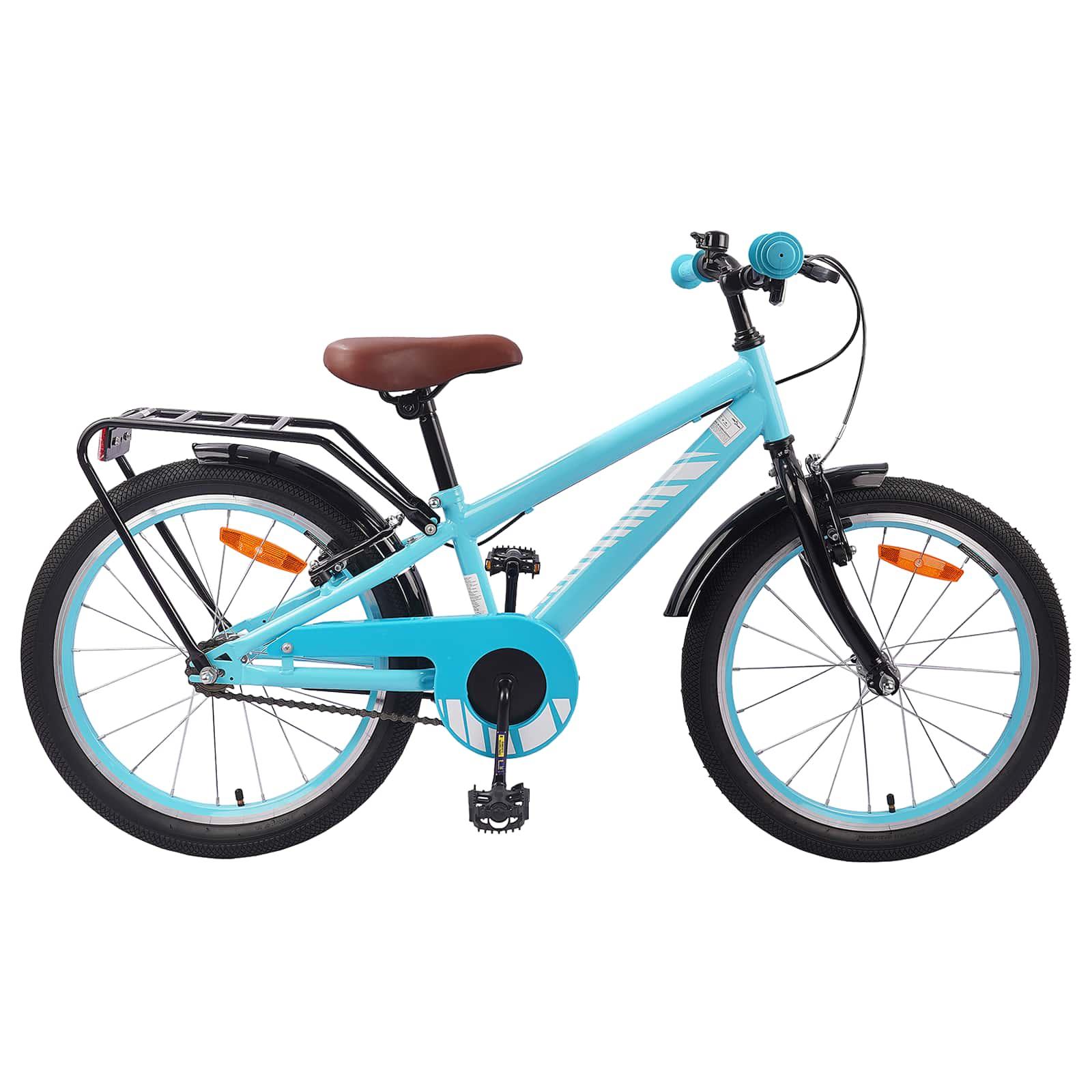 Børnecykel 18 tommer til 5-7 år gammel Lys blå billede