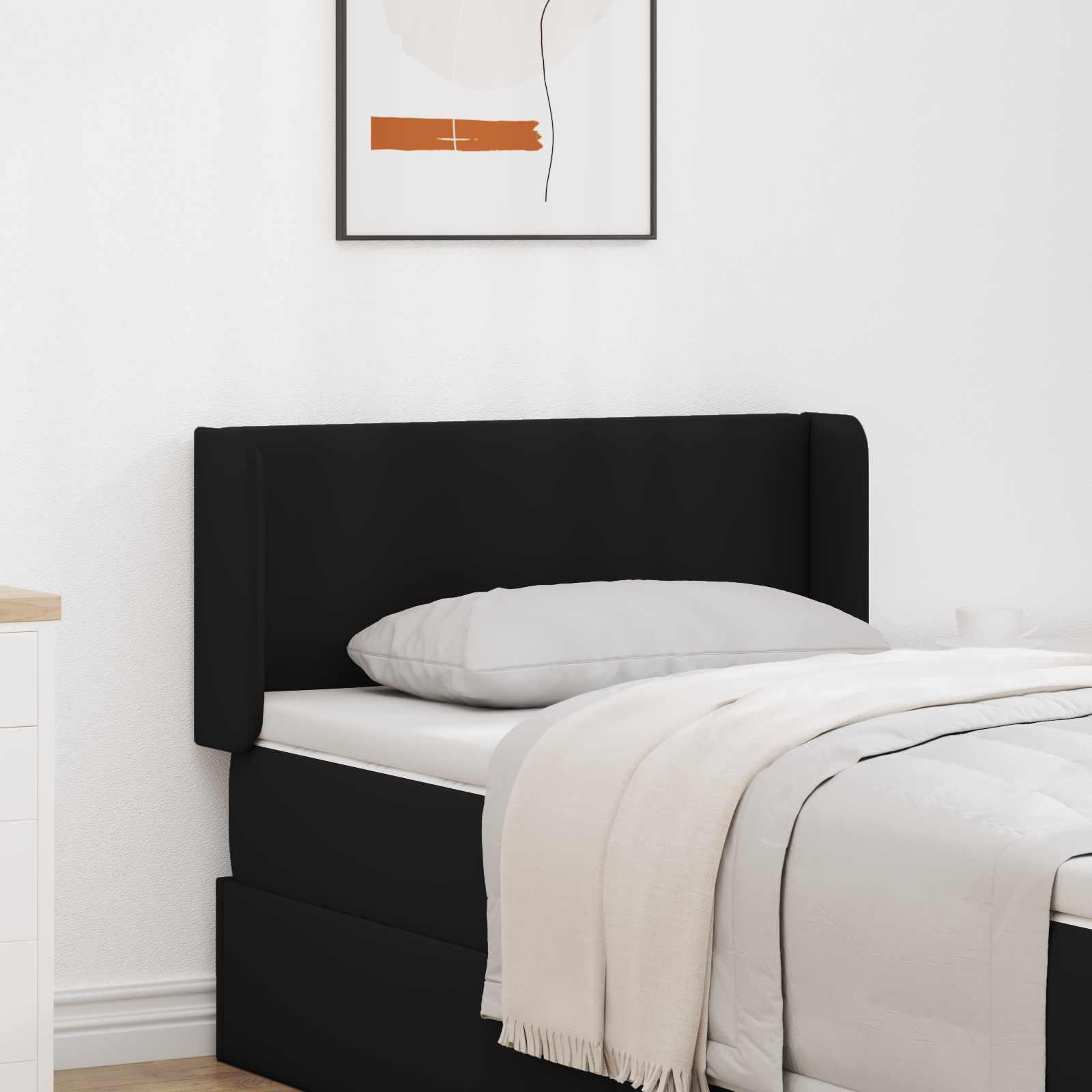 Hovedgærdeøre Sort 40,5 x 40,5 x 4 cm PVC billede
