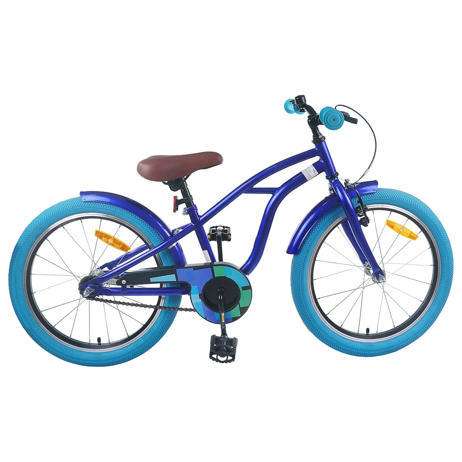 Børnecykel 22 tommer til 7-12 år gammel Mørk blå billede