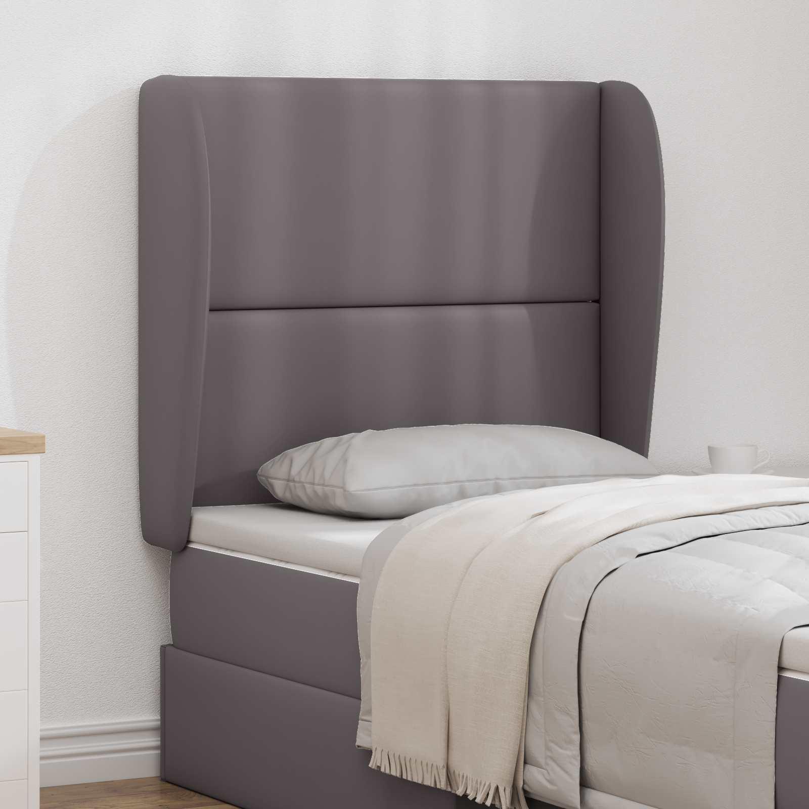 Hovedgærdeøre Dæmpet Grå 80 x 23 x 6 cm PVC billede
