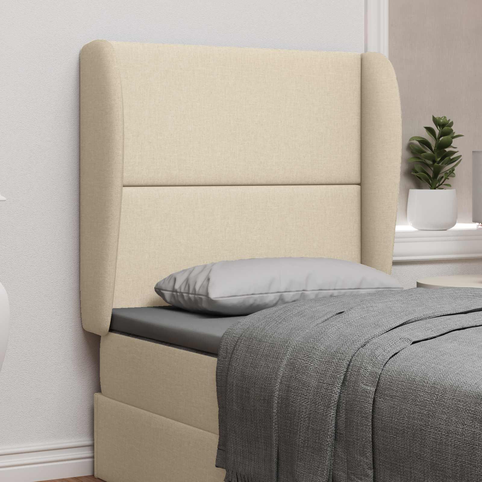 Hovedgærdeøre Creme 80 x 23 x 6 cm Stof billede