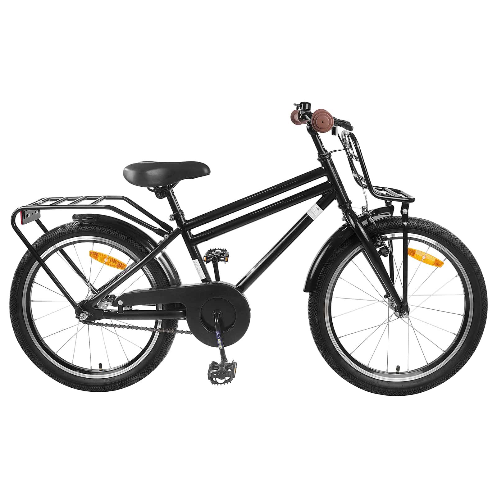 Børnecykel 18 tommer til 5-7 år gammel Sort billede