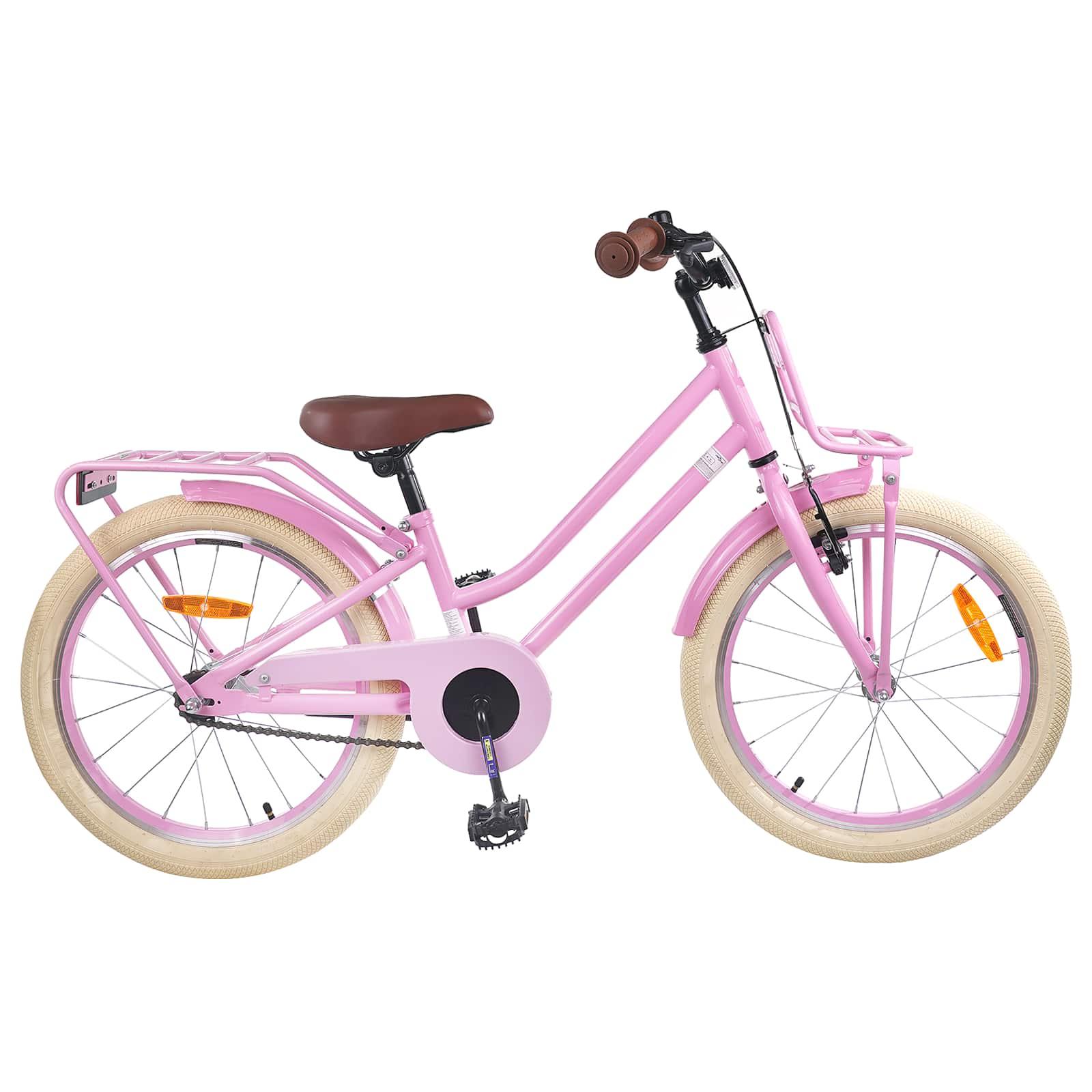 Børnecykel 18 tommer til 5-7 år gammel Lys pink billede