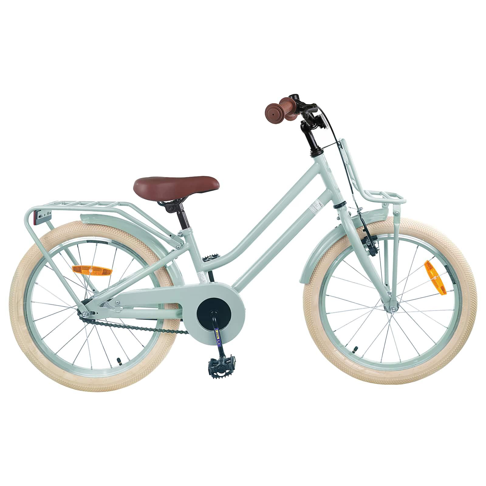 Børnecykel 18 tommer til 5-7 år gammel Lys grøn billede