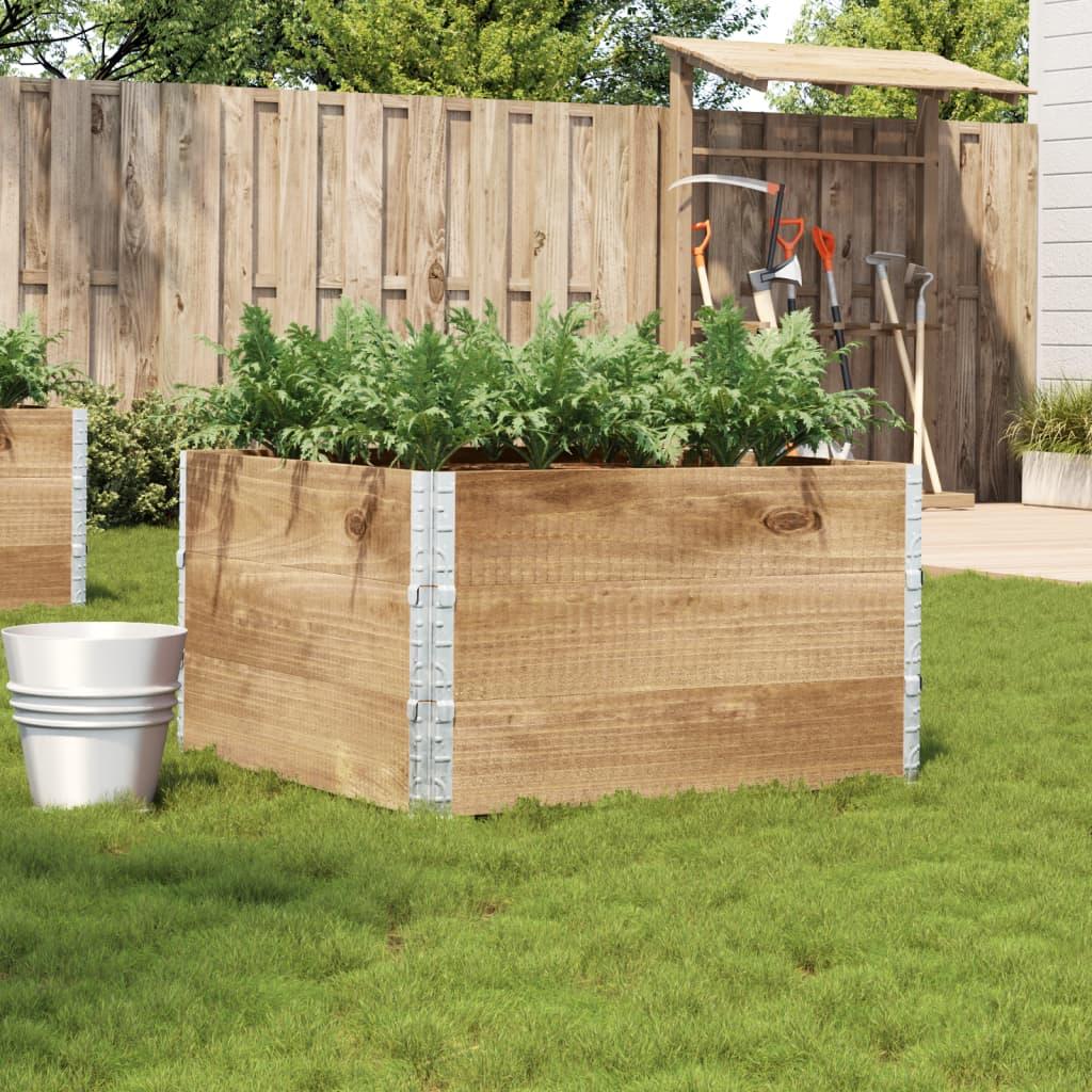 Plantekasse 100x100 cm massivt fyrretræ billede